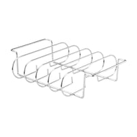 Electroplated Barbecue Grill Rack with Support Legs Rectangular Rib Rack Heavy-Duty Long-Lasting for Backyard Cooks