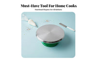 Cake Turntable 360° Rotation Aluminum Revolving Cake Stand Rotating Decorating Stand Culinary Artists, Bakery, Food Display