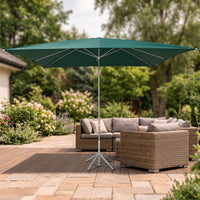 Straight-Pole Umbrella Height-Adjustable Umbrella with Sixframework Sun Protection for Vendors, Patio, Courtyard, Market Stalls