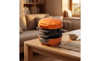 Breakfast Sandwich Maker Electric Burger Maker Compact Egg Cooker with Lid for Students, Commuters, Small Kitchens, Dorm Rooms, Recreational Vehicles