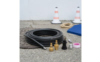 Pressure Washer Sewer Cleaning Kit Flexible Sewer Jet Hose Coiled Drain-Clearing Hose with Adapters for Homeowners