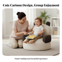 Cute Creature Design Panda-Shaped Armchair Soft and Comfortable children's Furniture Child-Safe Filling Toddler Seat Lightweight for Toddlers, Preschoolers, Parents, Playroom, Bedroom, Nursery, Reading