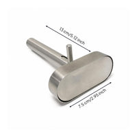 Manual Use Oval Press Mold Smooth Finish Stainless Steel Press Cylindrical Handle Meat Pressing Mold Easy to Clean