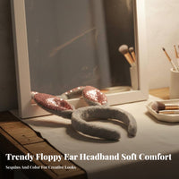 Soft Hare Ears Headband Japanese Design Soft Hare Ear Headband Furry Hare Ear Hairband Cute Design for Parties