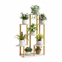 Floor-Standing Multi-Tier Plant Stand Easy to Move Mobile Tiered Planter Stand Rolling casters blossom storage areaSaving for Gardeners, homeowners, Balcony, Living Room, Indoor, Corner