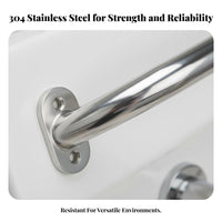 Polished Boat Handrail Stainless Steel Grab Handle 12 Inch Boat Grab Bar Sturdy Duty for Elderly, Bathroom