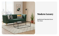 Modern Design 2-Seater Loveseat high-resilience Foam Sofa Couch Ergonomic Support Household Furniture Sturdy Frame for Apartment Dwellers, Small Business Owners, Living Room, Reception Area, Office, Bedroom