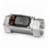 Turbines Flow Meter with Digital Display Display Aluminum Digital Impeller Meter  Accurate for Liquid Measurement
