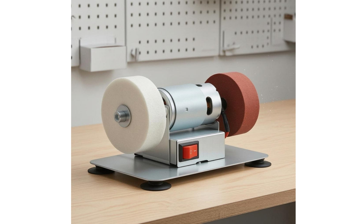 Front Switch Electric Bench Grinder Metal Body Two-Wheel Wheel Grinder Compact Electric Grinding Machine Abrasive Wheels