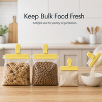 T-Type Food Bag Sealing Clips for Snacks and Chips, Moisture-Proof Plastic Bag Sealers
