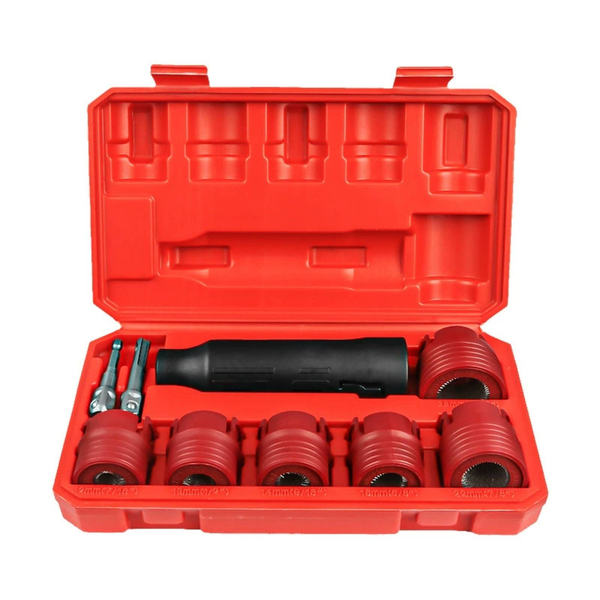 9 Pieces Wheel Hub Rust Removal Brush Replaceable Wheel Hub Cleaning Tool Drill Wire Brush Kit Rotary for Mechanics