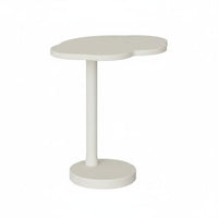Movable Cumulus-Shaped Pedestal Table Irregular Shape Household Furniture Space Saving Rounded Corners for Homeowners, Apartment Dwellers, Interior Decorators, Next to Sofa, Living Room, Bedroom, Small Areas
