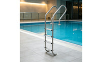 4-Step Pool Ladder Stainless Steel Ladder with Handrails Rust-Resistant for Families, in-Ground Pools