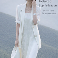 Women's Suits & Blazers Satin Jacket with Sun Protection, Long Sleeve Ladies for Office and Work, Lightweight Smart Casual Design