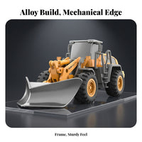 Front Blade Die-Cast Construction Vehicle Chunky Tires Die-Cast Loader Toy Detailed Cab Wheel Loader Model Alloy