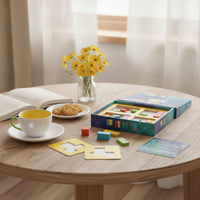 Shape Puzzle with Cards Educational Pattern Block Puzzle Pattern Matching Game Hands-on Tabletop Game Color Recognition