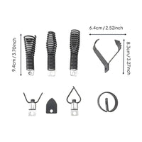 8 Pieces tube Cleaning Machine Bit Set Quick Connect Sewer Snake Attachment Kit Heavy Duty Electric Drain Cleaner Heads for Plumbers