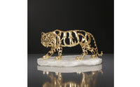 Tiger Figurine Ornament Openwork Collectible Art Gift Sculptural Desk Decor for Desktop