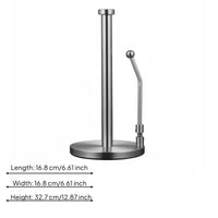 Stainless Steel Paper Towel Stand Weighted Base Countertop Kitchen Roll Holder