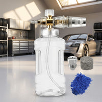 Car Wash Foam Sprayer with Stainless Steel Metal Lance for Pet Cleaning, Professional Car Detailing 1.0 L Foam Bottle, Dual M22 and 1/4 Connect