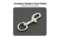 Single-Ended Bolt Snap Precise Coiled Mechanism Diving BCD Clip Rustproof Swivel Bolt Snap Hook Single-Hand Operation for Technical Divers, Freedivers, Outdoor Enthusiasts, Underwater, Boating, Crafting