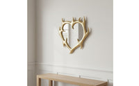 Branch-Like Frame Mirror Light Luxury Style Ornate Wall Mirror Effortless Room Decorative Home Decor for Vanity Table, Photo Shoots