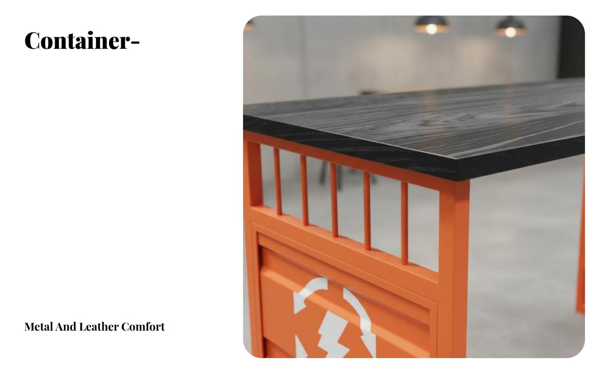 Retro Look Shipping Container-Design Booth and Table Padded Cushions Restaurant Seating Wear-Resistant Commercial Furniture for Bar Owners, Pub, Cafe, Diner