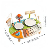 Xylophone Drum Set Rounded Edges Infant Drum and Xylophone Sensory Play Child-Centered Percussion Set for Young Children, Kids, Preschool
