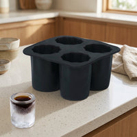 Ice Tray for Home Bar with Easy Release, Modern Minimalist Style Barware for DIY Ice, Flexible Silicone Cube Tray, Large Round Cavities Design
