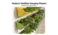 Modular Combination Multi-Tier Railing Pot Rack Space-Saving Hanging Flower Box Multipurpose Wall Planter Detachable Hooks for Apartment Dwellers, Plant Lovers, Homeowners, Balcony, Fence, Patio, Garden