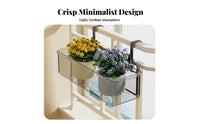 two-level 2-Tier Railing Planter Space-Saving 2-Tier Hanging Planter Rack safety Guardrail Plant Holder Easy Installation for Gardeners, Apartment Dwellers, homeowners, Balcony, sillsill, Fence, Porch