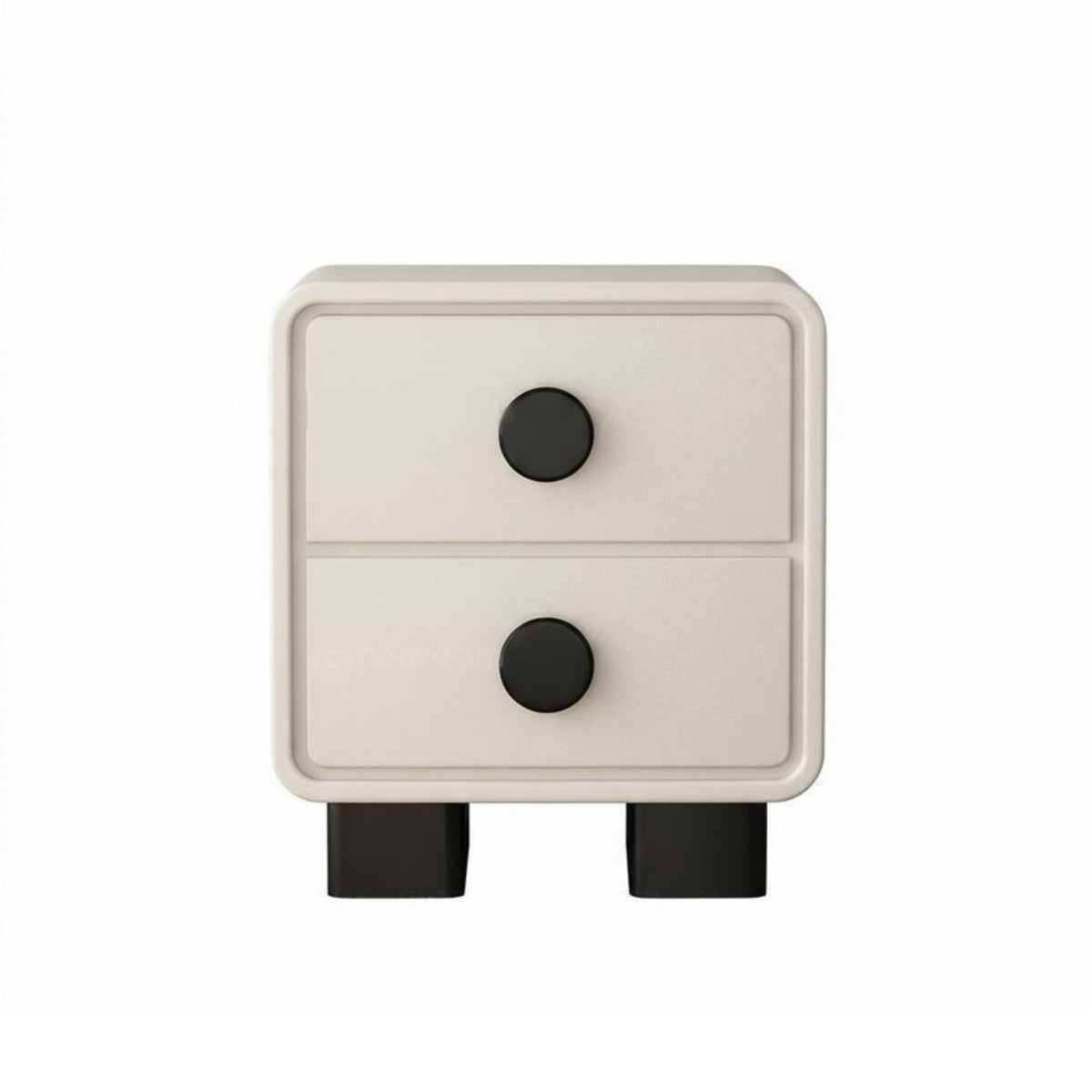 Simple and Modern Design 2-Drawer End Table Creamy aesthetic Nightstand Space-Saving Bedroom Furniture Stable Construction for Homeowners, Interior Designers, Students, Bedside, Home, College Dorm