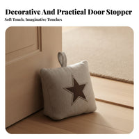 Stitched Carry Loop Herringbone Door Stop Anti-Collision Weighted Textile Door Stopper for Floor