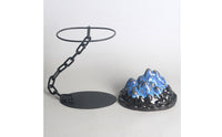 Iron Chain Ceramic Hanging Planter Glossy Tabletop Planter Display Textured Ceramic Hanging Pot Black