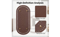 Oval DIY Crochet Handbag Kit Long-Lasting Crochet Bag Kit with Handles Sturdy Bag Foundation and Handles Set Complete for Crafters