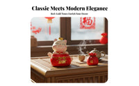 Chinese Design Lucky Ornament Ideal Housewarming Gift Auspicious Deer Statue Auspicious Meaning Feng Shui Decoration for New Homeowners, Entrance Home