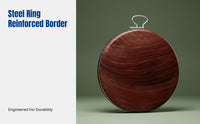 Sturdy Ironwood Cutting Board, Round, Thick, Double-Sided, Easy to Clean
