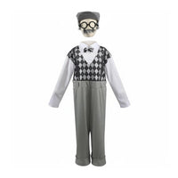 Kids Old Man Costume Single Piece Design Children's Grandpa Costume Self   for Young Children, Halloween, Stage Performance