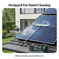 Photovoltaic Panel Cleaning Mop Adjustable Angle Head Photovoltaic Panel Washing Tool Lightweight Design Telescopic Washing Brush for Homeowners