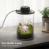 Adjustable Ventilation USB Plant Bottle Lamp Adjust Brightness Mable LED Terrarium Lid Light Easy Installation for Office Workers, Desktop