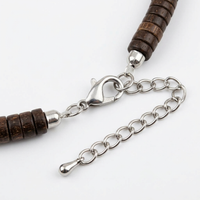 Beaded Necklace for Men Women, Handmade Wood Pendant Clavicle Chain, Individual Trend, Party Outfit Accessory, Everyday Wear Fashion Necklace