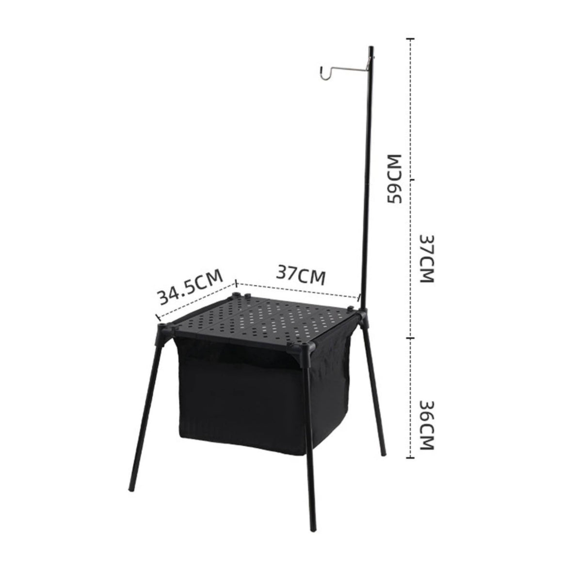 Aluminum Camping Table Multi-Use Portable Camping Table Carry Bag for Campers, Adventure Seekers