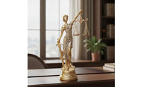 Lady Justice Statue Lustrous Deity of Justice Figurine Ornate for Office, Desk