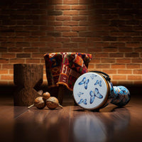 12 Inch Hand Drum  Professional Sound Butterfly Print Hand Drum Synthetic Leather Skin Head Portable   for Kids, Beginners, Performance
