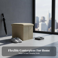 Multi-Functional Foldable Storage Ottoman Foldable Design Foldable Seat Box Space-Saving Household Furniture adaptable for Apartment Dwellers, householders, Entrymethod, Living Room, Bedroom, Bathroom