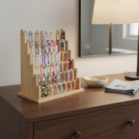 Solid Wood Wooden Bracelet Stand Detachable Multi Tier Jewelry Organizer Easy to Install Ladder Bracelet Display for Market Stall, Dressing Table