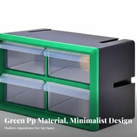 Transparent Drawers Stackable Small Parts Drawer adaptable Design Multi-Drawer Sorting Cabinet vertical surfaceMountable Hardware Storage tag holder slots for DIY devotees, Professionals, Workshop, Garage, Repair Shop, Craft Room