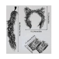 Wolf Costume Accessories Furry Wolf Costume Set Soft Animal Dress-Dressing up Kit with Tail for Kids
