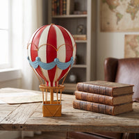 Hot Air Balloon Ornament Festive Sculpture Glittered for Wedding
