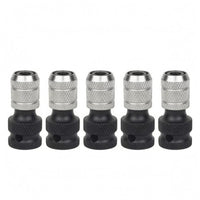 5 Pieces Knurled Telescopic Spring Sleeve Adapter Metal Impact Wrench Adapter Head Long-Lasting Power Tool Accessory High Strength
